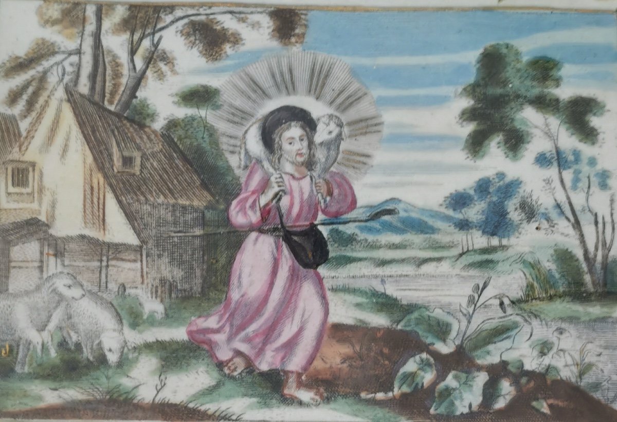 Gouache On 18th Century Vellum-photo-3