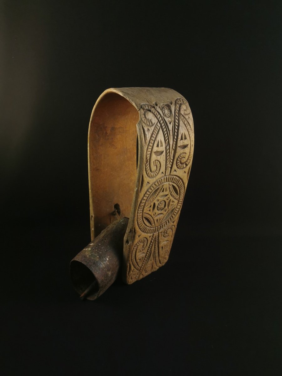 19th Century Carved Bovine Alpine Collar