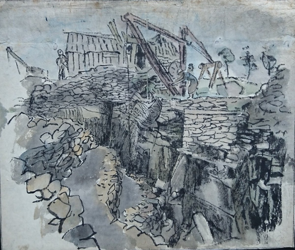 Dessin De Jules Chadel "le Chantier"