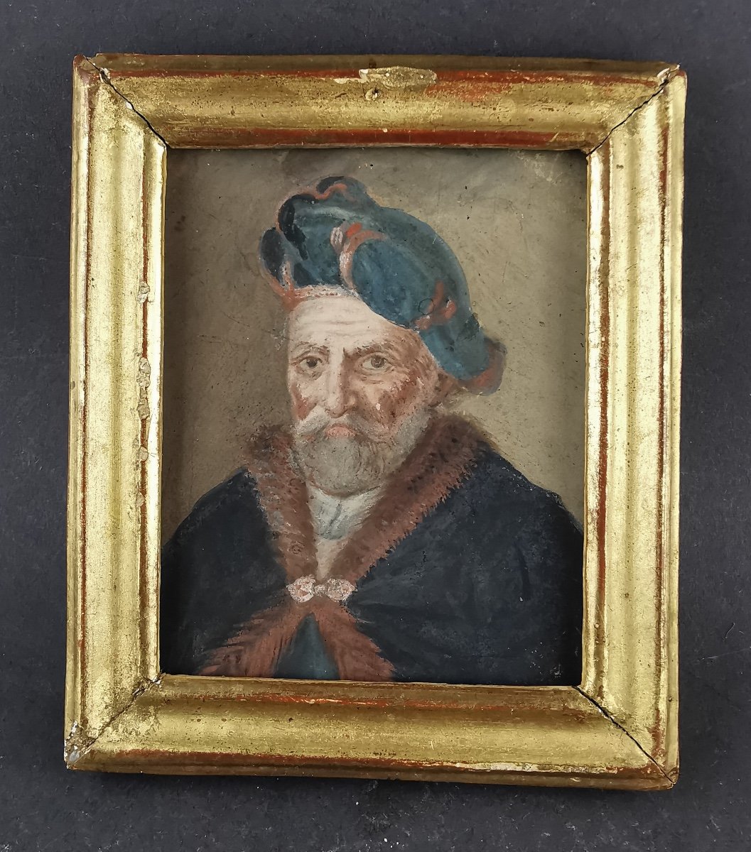 Miniature On Vellum Portrait Of A Man