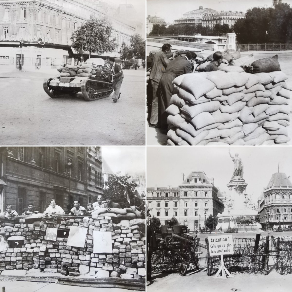 Lot Of 32 Photos Of The Liberation Of Paris Agence Lapi-photo-5