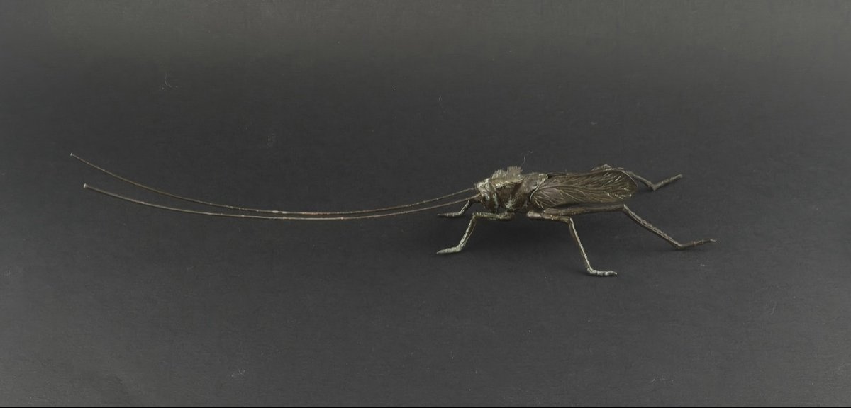 Jizai Okimono Articulated Grasshopper 20th Century