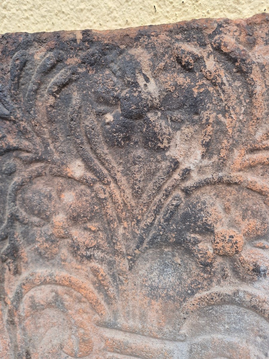 Plaque De Cheminée En Terre Cuite Auvergne-photo-3