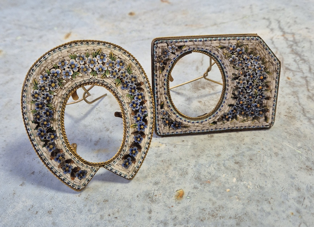 Bronze And Micro-mosaic Photo Frames 