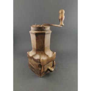 18th Century Walnut Coffee Mill Signed