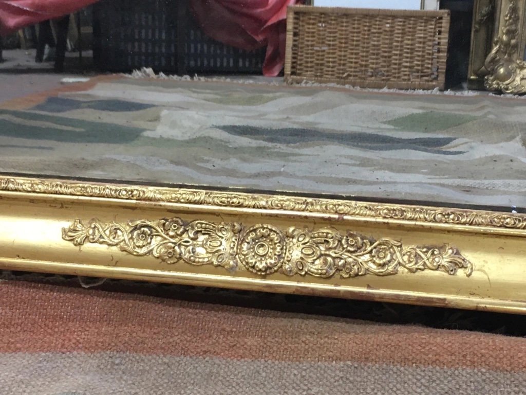 Gilded Mirror With Original Glas-photo-2