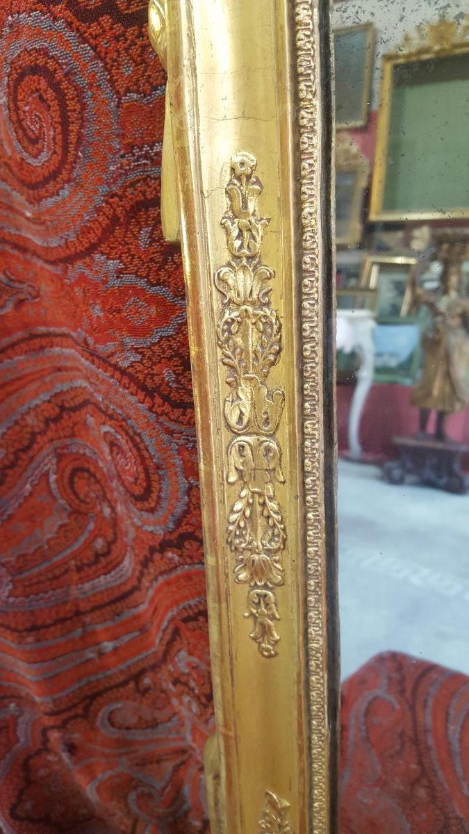 Louis XVI Golden Wood Mirror-photo-3