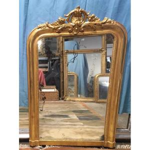 Gilded Mirror With Original Glas, Period Louis Phillip