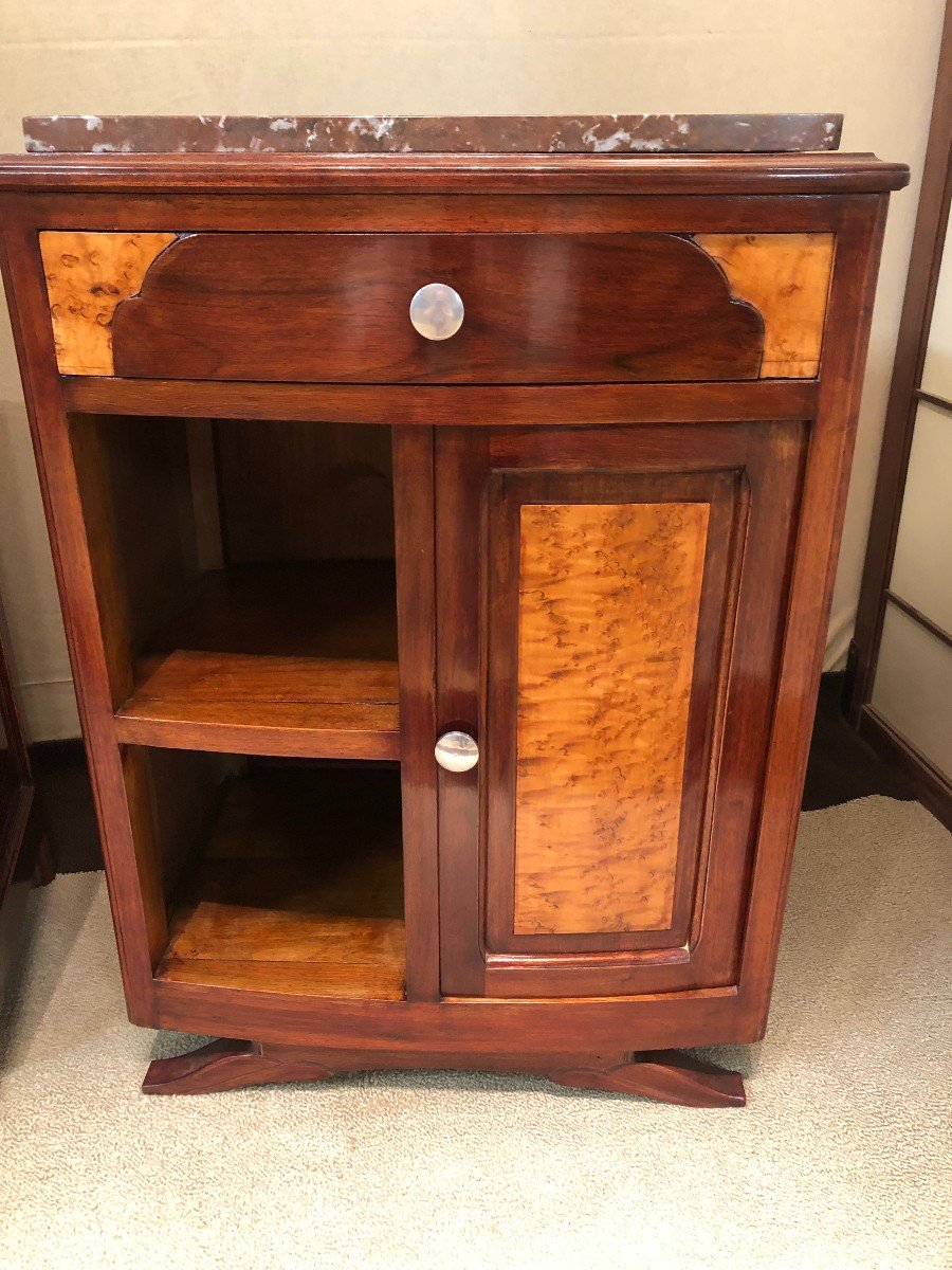 Pair Of Art Deco Nightstands-photo-3