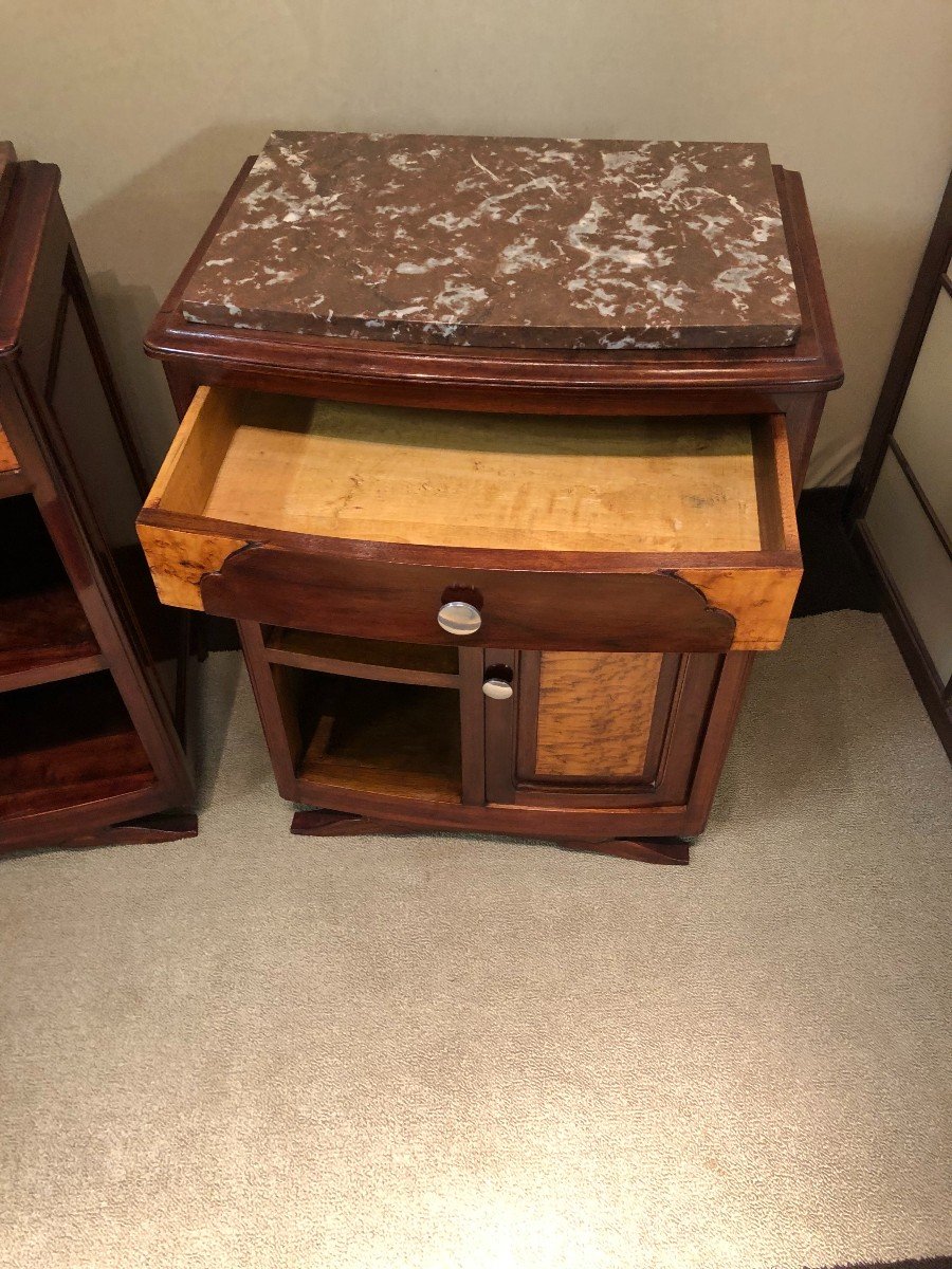 Pair Of Art Deco Nightstands-photo-3