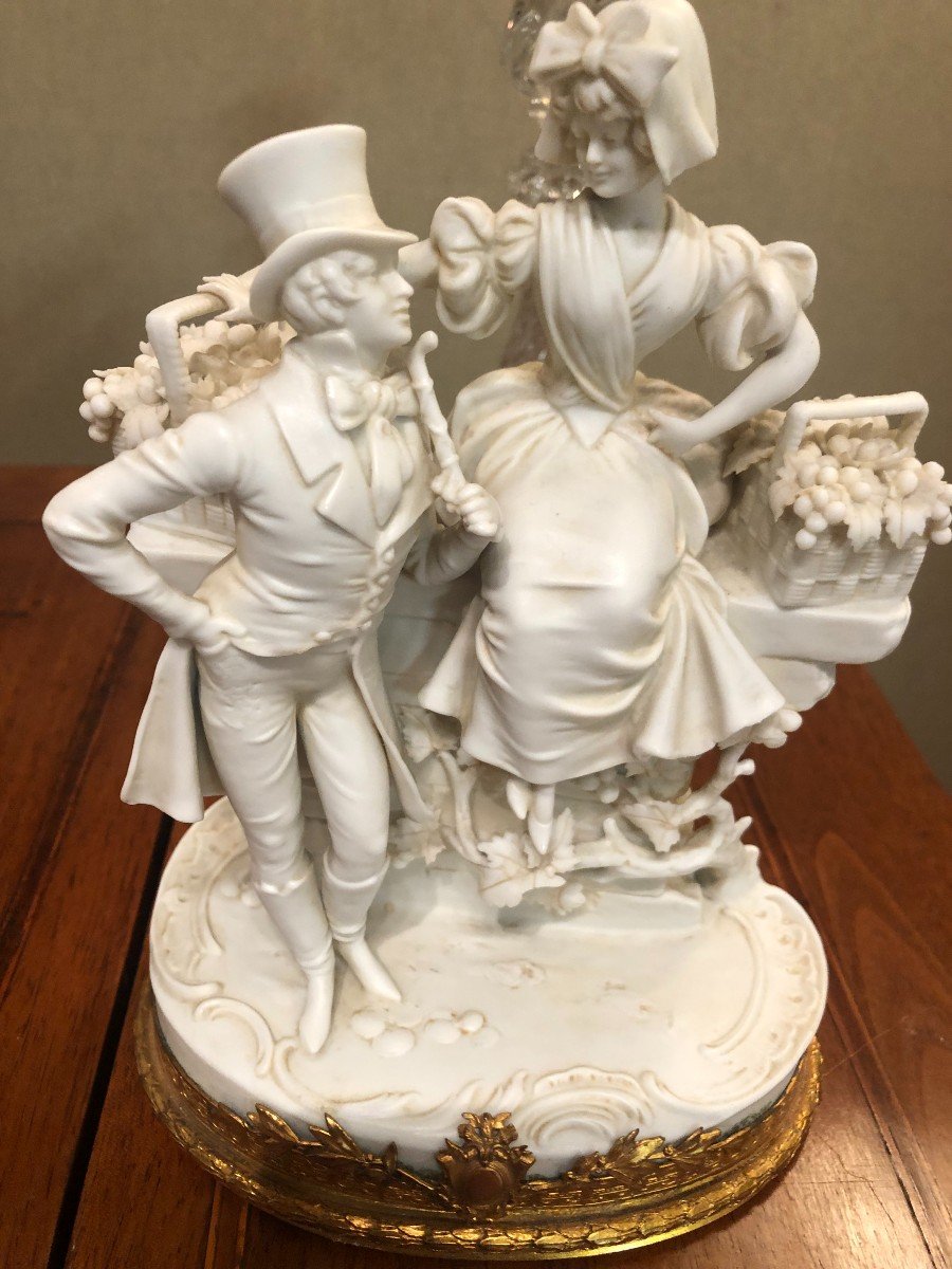 Couple Porcelaine Biscuit-photo-4