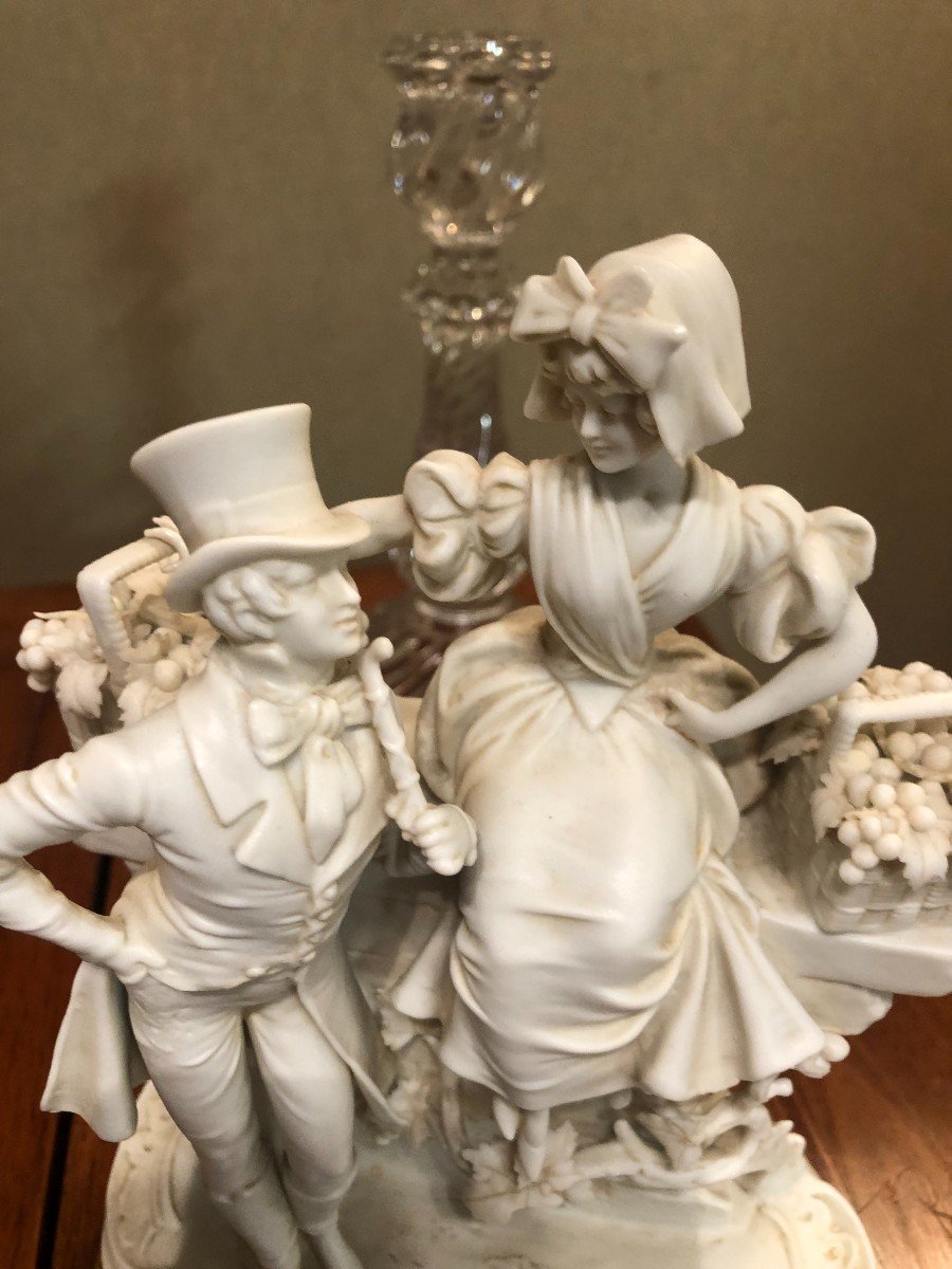 Couple Porcelaine Biscuit-photo-2