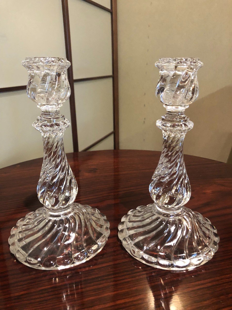 Pair Of Baccarat Candlesticks