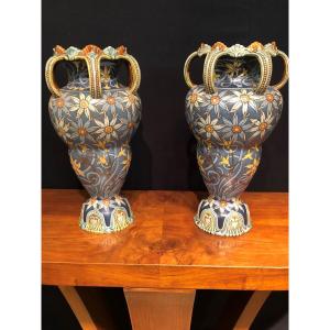 Pair Art Deco Vases