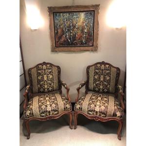 Pair Of Louis XV Armchairs