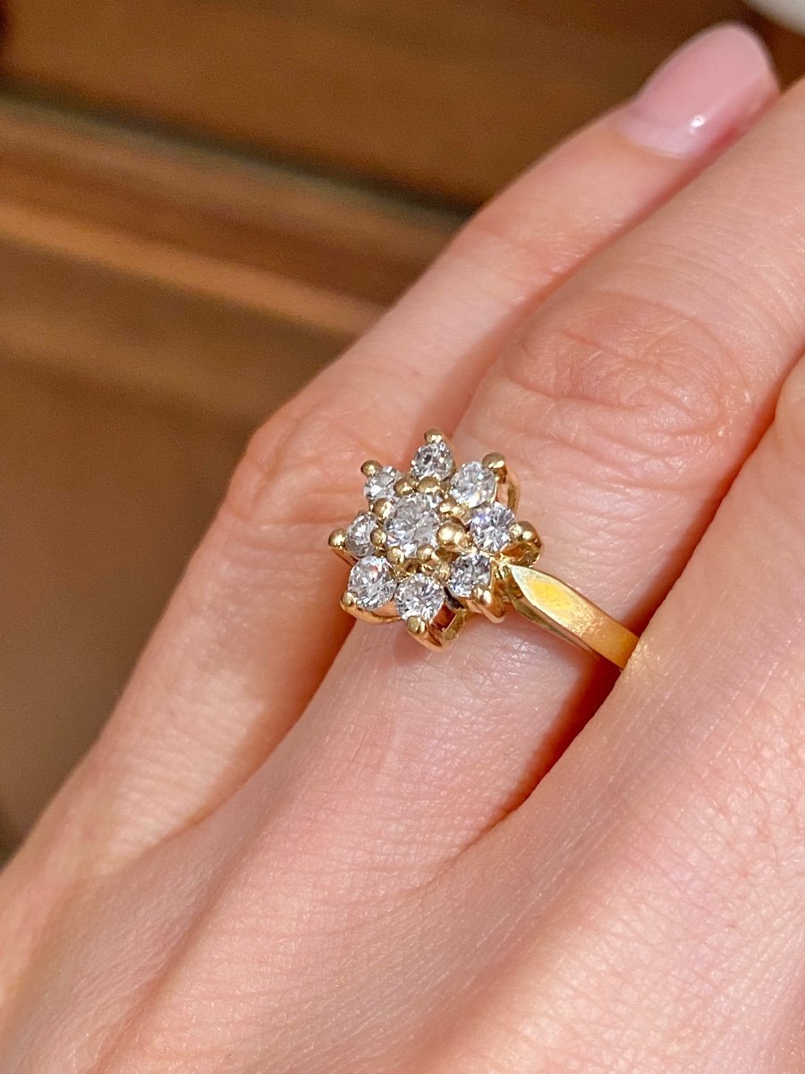 Ring In 18k Yellow Gold And Diamonds -photo-5