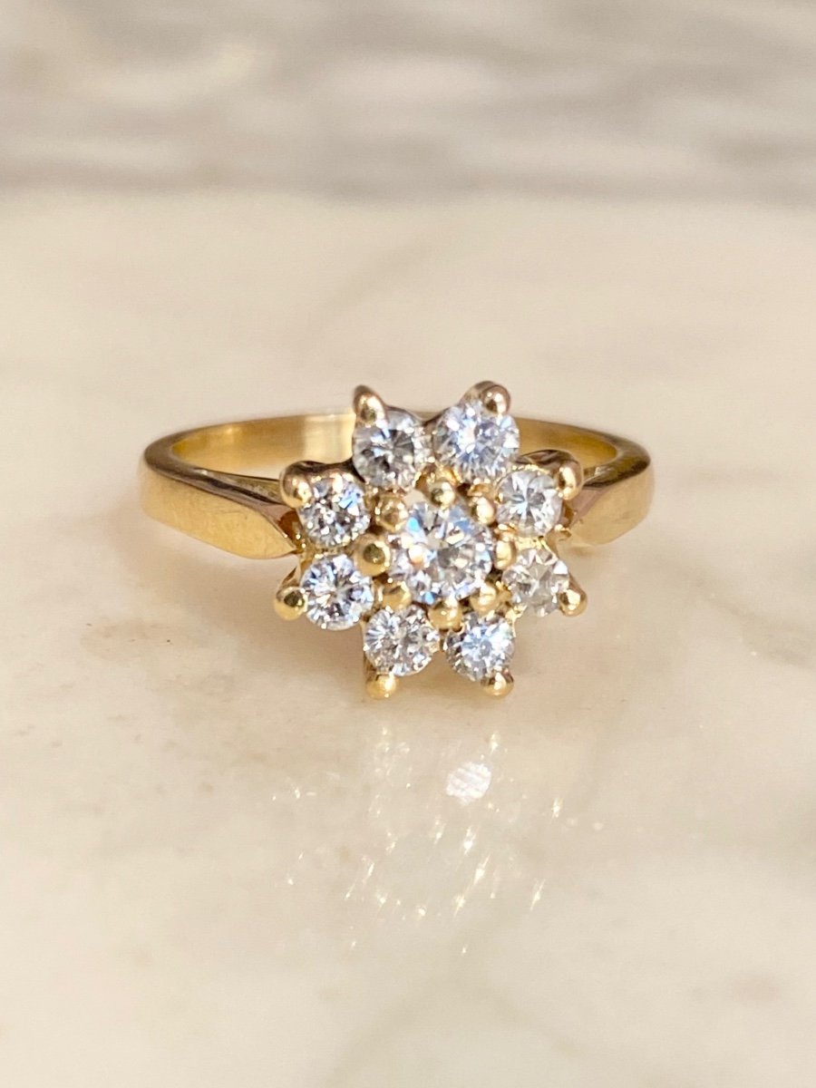 Ring In 18k Yellow Gold And Diamonds 