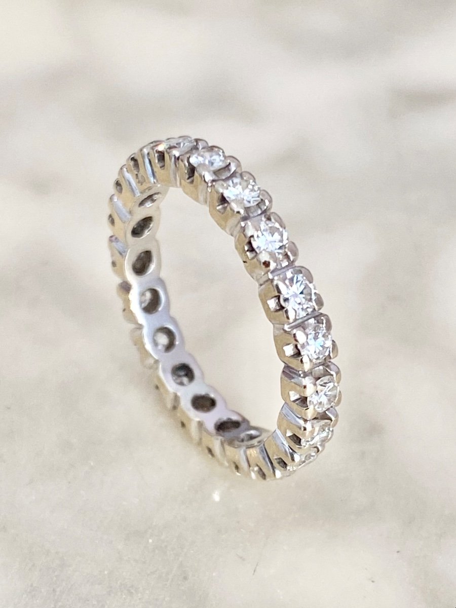 American Alliance Ring In 18k White Gold And Diamonds -photo-2