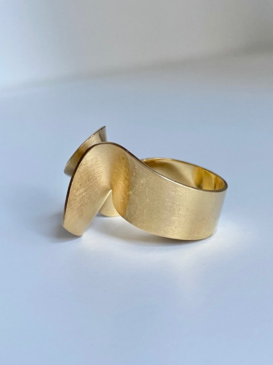 Creation - Volume Ring In 18k Yellow Gold -photo-1