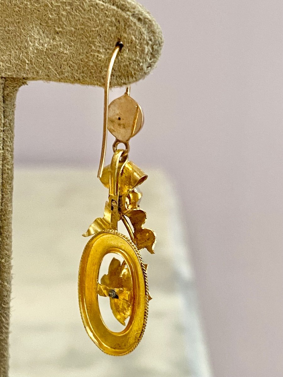 Antique 18k Gold Earrings -photo-4