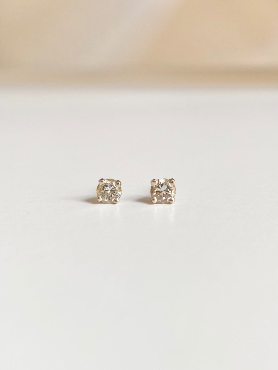 Boucles D’oreilles En Or Blanc 18k Et Diamants -photo-2