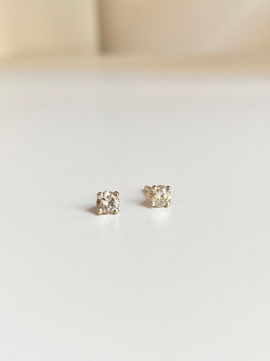 Boucles D’oreilles En Or Blanc 18k Et Diamants -photo-3