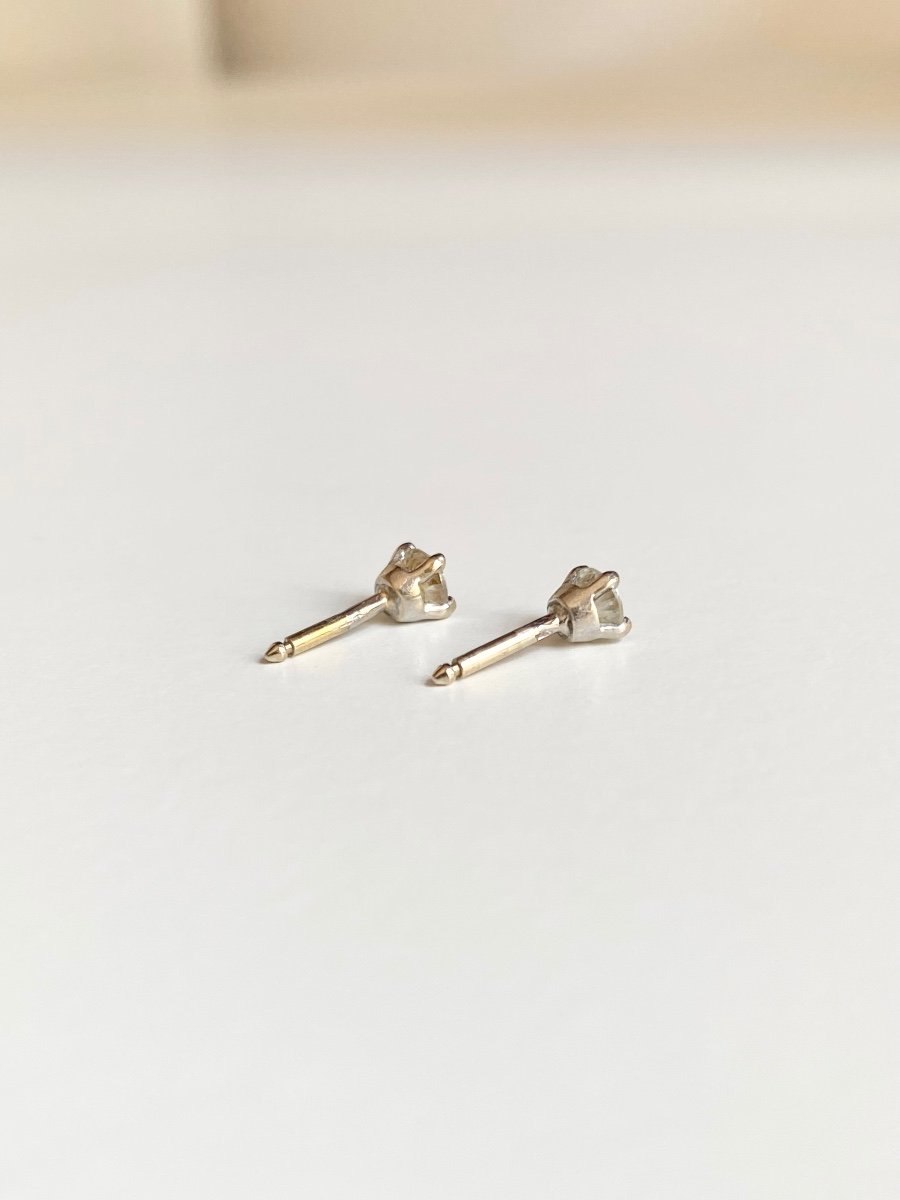 Boucles D’oreilles En Or Blanc 18k Et Diamants -photo-1