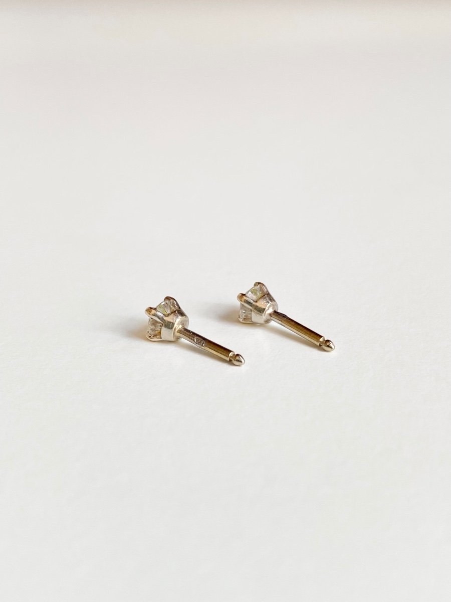 Boucles D’oreilles En Or Blanc 18k Et Diamants -photo-2