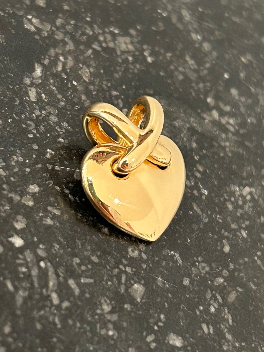 Pendentif Chaumet Coeur Lien En Or Jaune 18k-photo-3