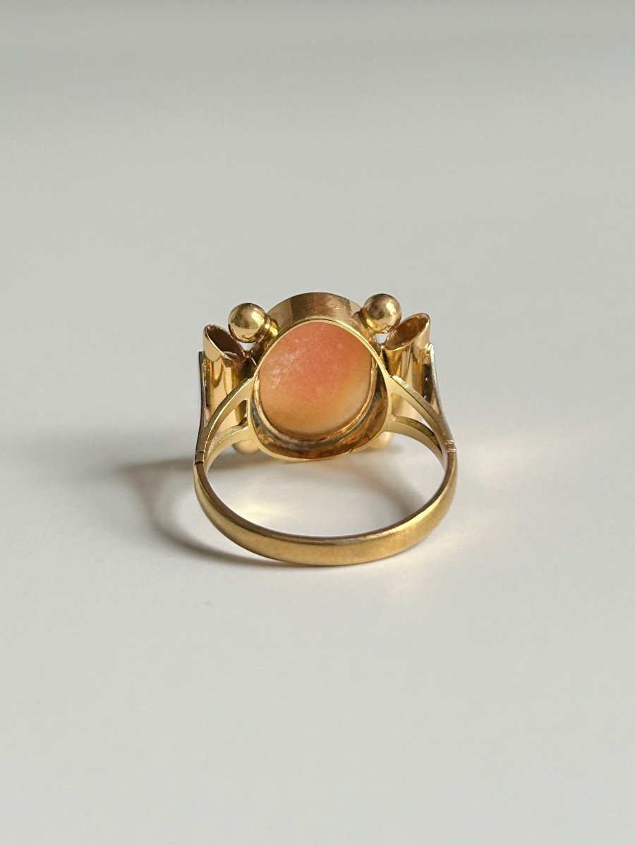 18k Yellow Gold Ring Decorated With A Cameo-photo-3