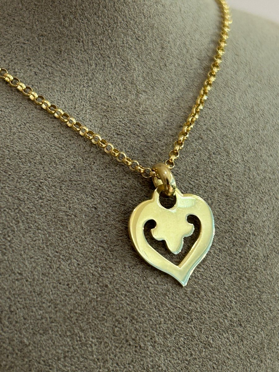 Ojperrin Heart Legends Necklace In 18k Yellow Gold-photo-2