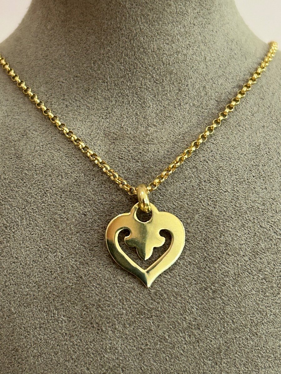 Ojperrin Heart Legends Necklace In 18k Yellow Gold-photo-3