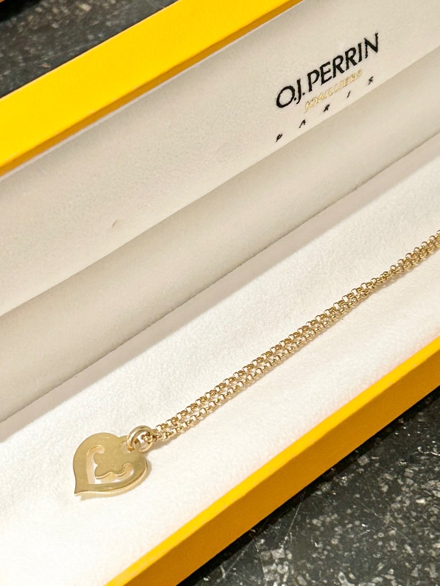 Collier O.j.perrin Coeur Légendes En Or Jaune 18k-photo-5