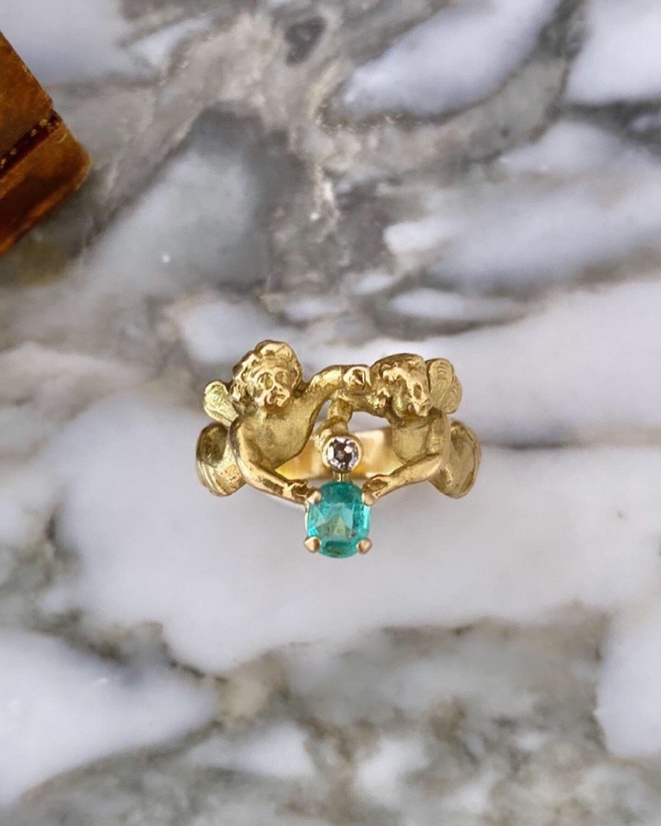 Gold hot sale mermaid ring