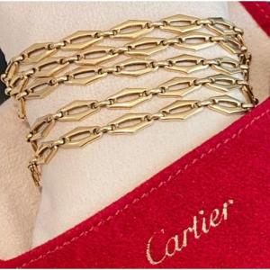 Rare Collier Cartier « c De Cartier » En Or Jaune 18k