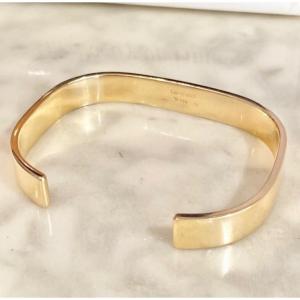 Dinh Van Bracelet Jonc Signé En Or Jaune 18k