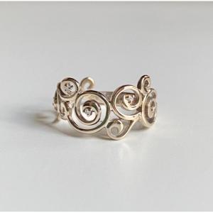 Bague H.stern En Or Blanc 18k Et Diamants 