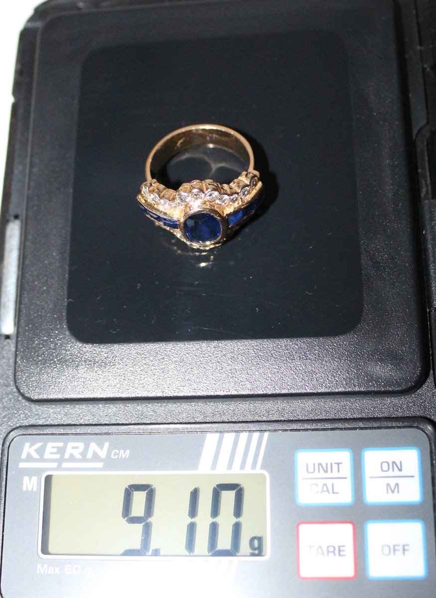 Bague Saphirs Et Diamants-photo-4