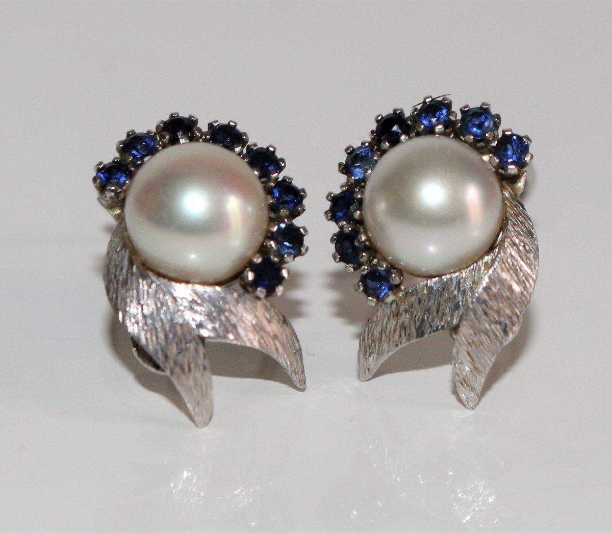 Pearl And Sapphire Earrings-photo-1