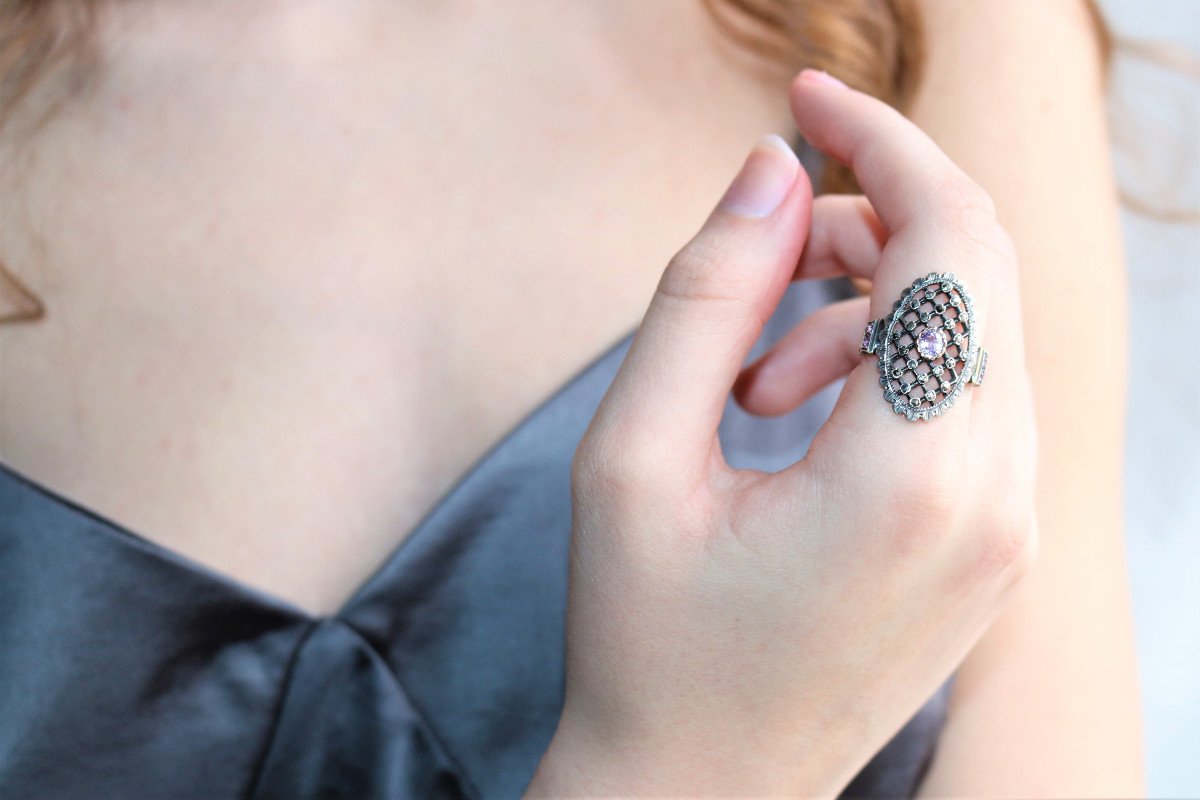 Belle Epoque Fishnet Ring-photo-7