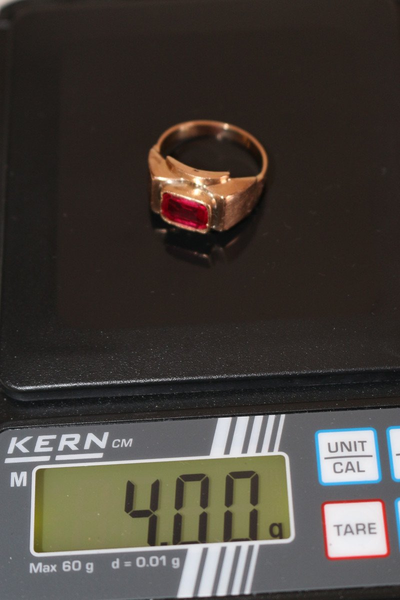 Verneuil Ruby Tank Ring-photo-3