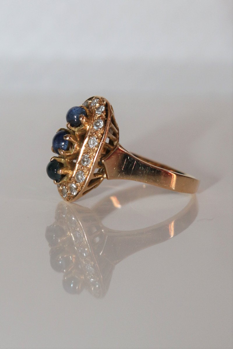 Sapphire And Diamond Triology Ring-photo-4