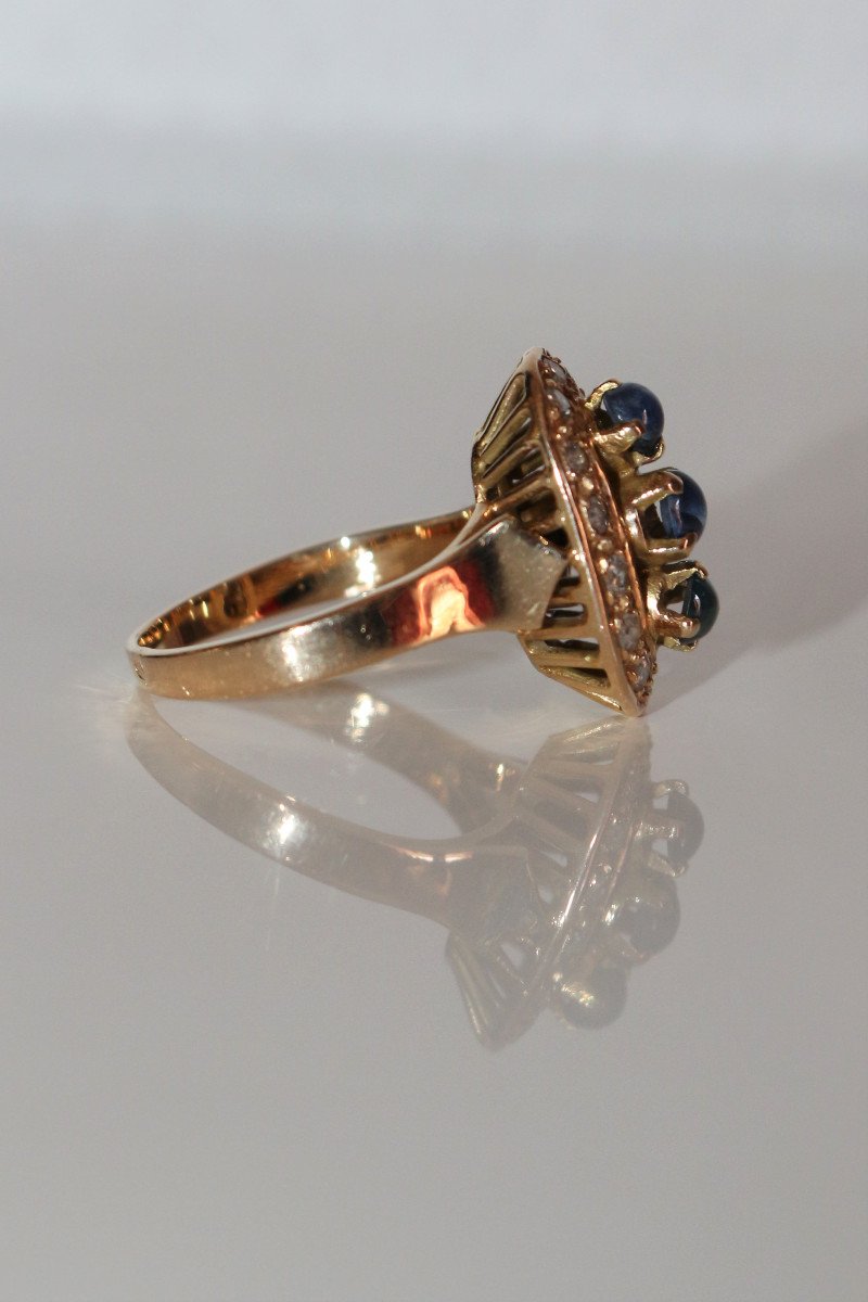 Sapphire And Diamond Triology Ring-photo-5