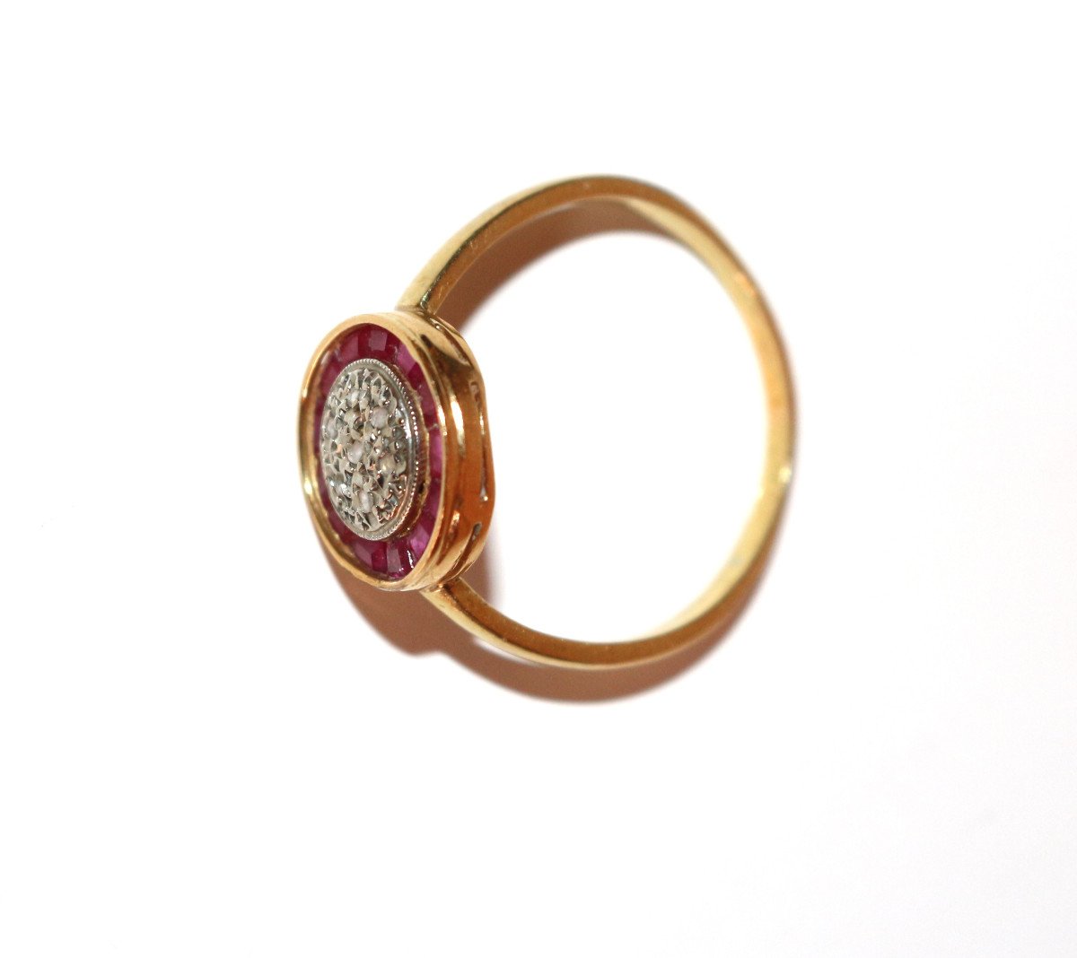 Art Deco Round Ruby And Pink Diamond Ring-photo-1