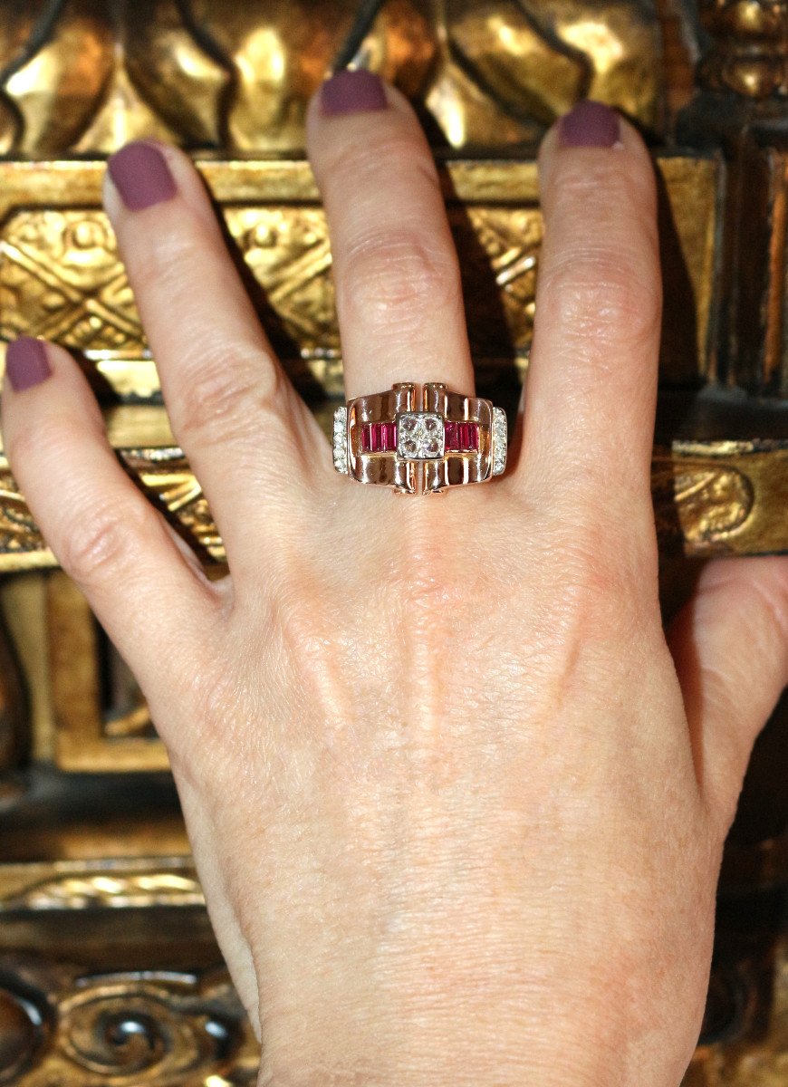 Retro Ruby And Diamond Ring-photo-4