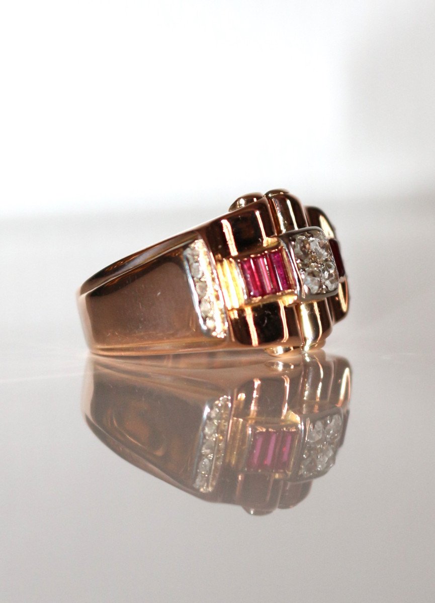 Retro Ruby And Diamond Ring-photo-2