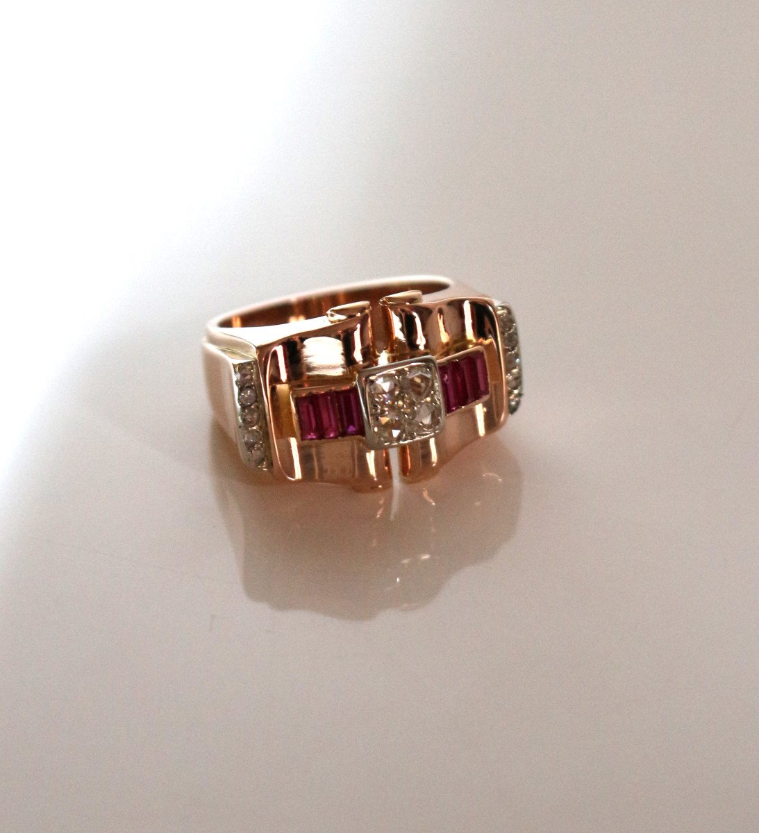 Retro Ruby And Diamond Ring-photo-6