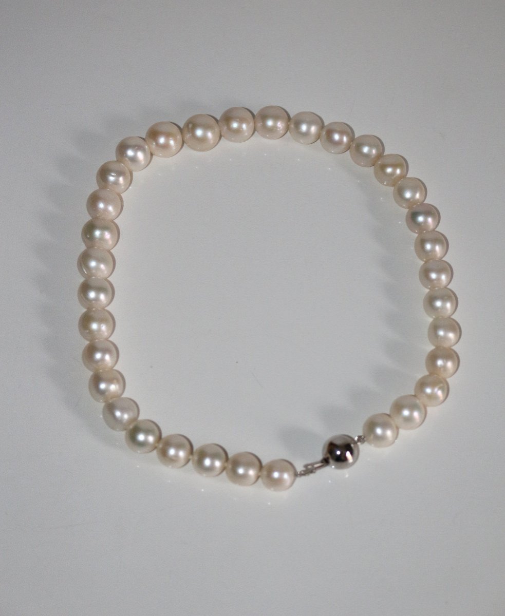 Large Cream Cultured Pearl Necklace-photo-2