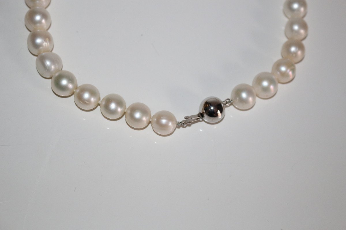 Large Cream Cultured Pearl Necklace-photo-3