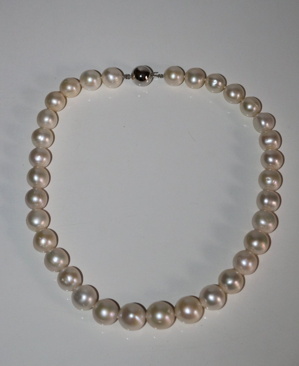 Large Cream Cultured Pearl Necklace-photo-6